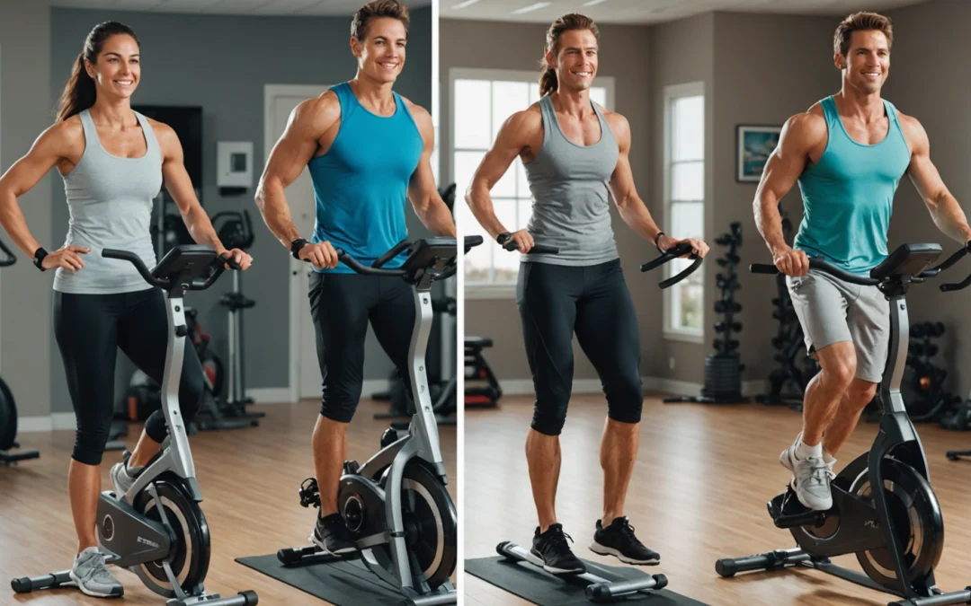Transformation physique : avant apres velo elliptique impressionnant et motivant